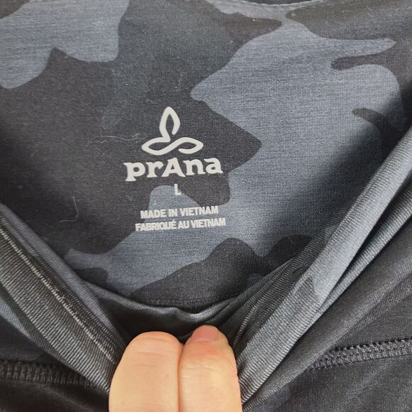 PrAna High Waist Electa Leggings Plus Pants With Pockets Black Camo Sz Large - Picture 5 of 8